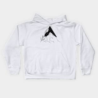 Mountains Over Space Kids Hoodie